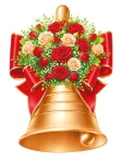 Плакат "Колокольчик с розами"