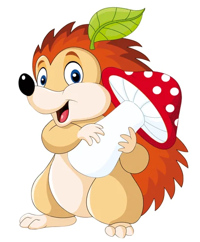 Плакат "Ежик с мухомором"