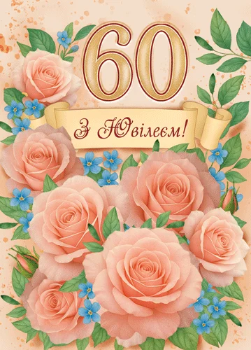 Открытка "З ювілеєм.60"