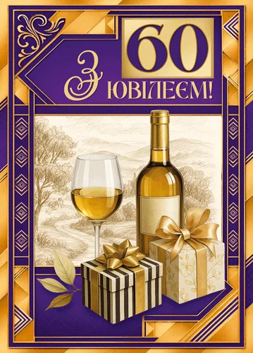 Листівка "З ювілеєм.60"