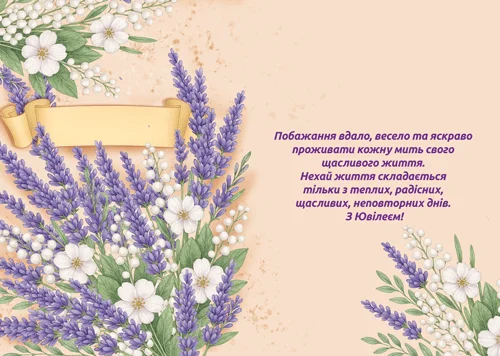 Листівка "З ювілеєм.55"