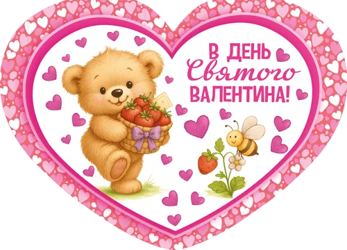 Листівка "В День Святого Валентина!"