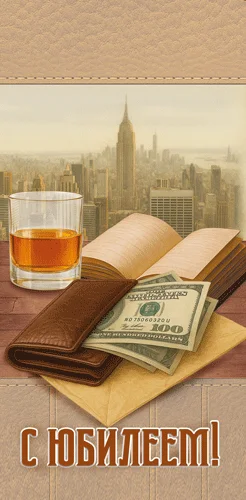 Конверт для грошей "С Юбилеем!"