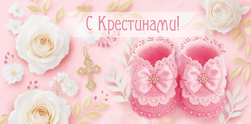 Конверт для грошей "С Крестинами!"