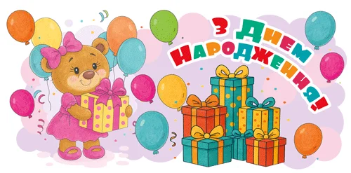 Конверт для грошей "З днем народження!"