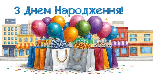 Конверт для грошей "З днем народження!"