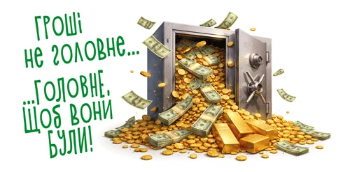 Конверт для денег "Гроші не головне..."