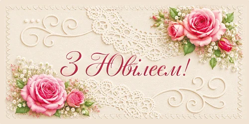 Конверт для грошей "З Ювілеєм!"